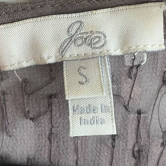 Joie Embellished Sleeveless Silk Blouse Eggplant S - Picture 5 of 5